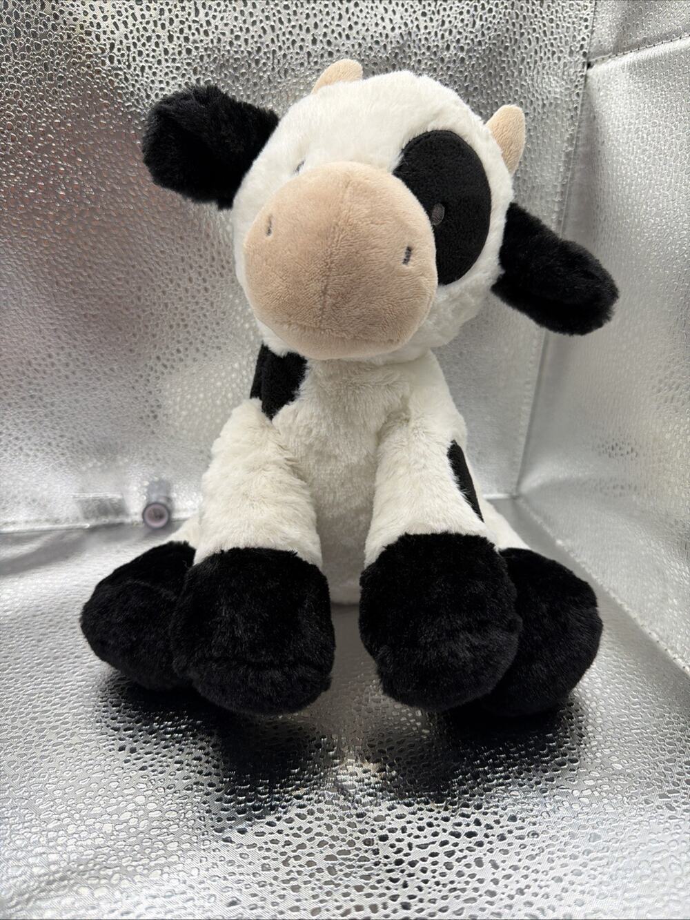 Carters Black and White Cow Waggie Wind Up Musical Plush Hey Diddle Diddle